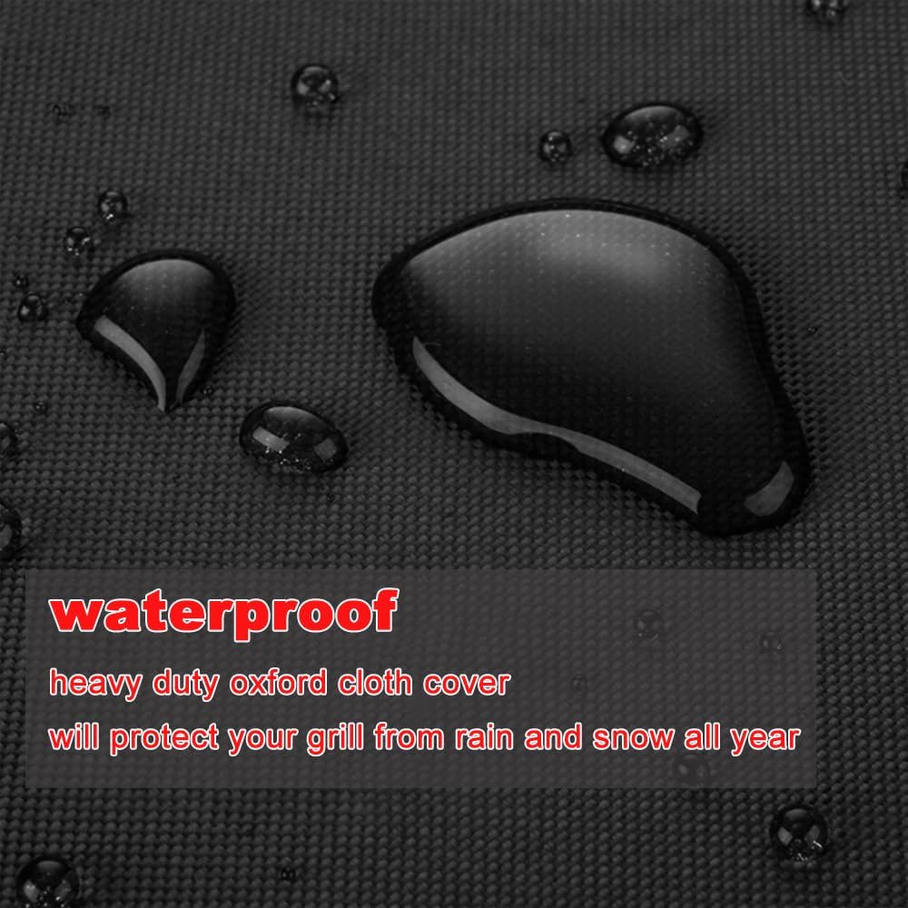 Grill Cover, 75-Inch Heavy Duty Waterproof UV Resistant BBQ Grill Cover for Outdoor Grill, Fit for Nexgrill Brinkmann Weber Char-Broil and More