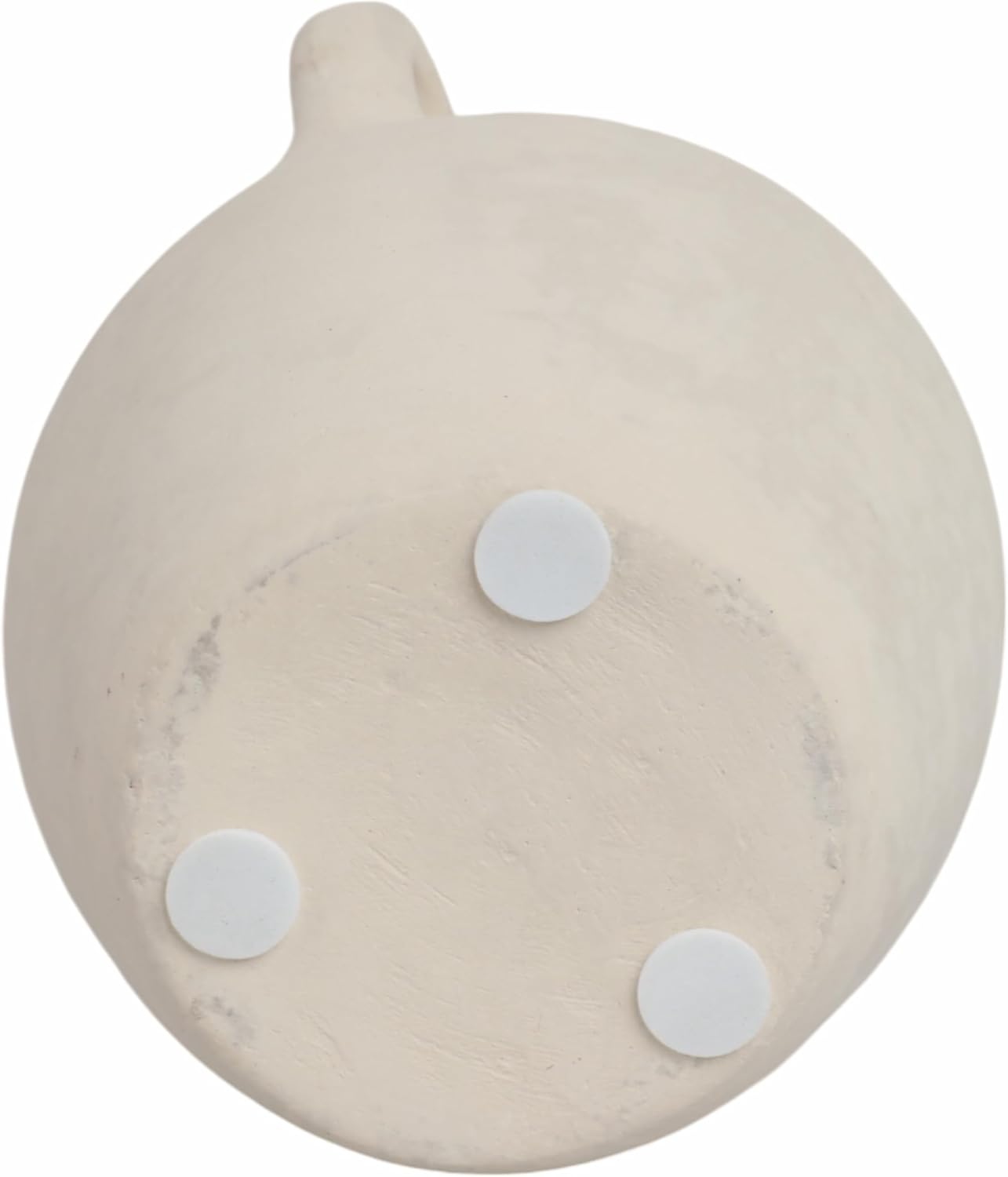 Sagebrook Home Vintage Ceramic Vase - Handmade Pottery Paper Mache Jug - Decorative Home Accent for Living Room, Bedroom, Office - 9" White