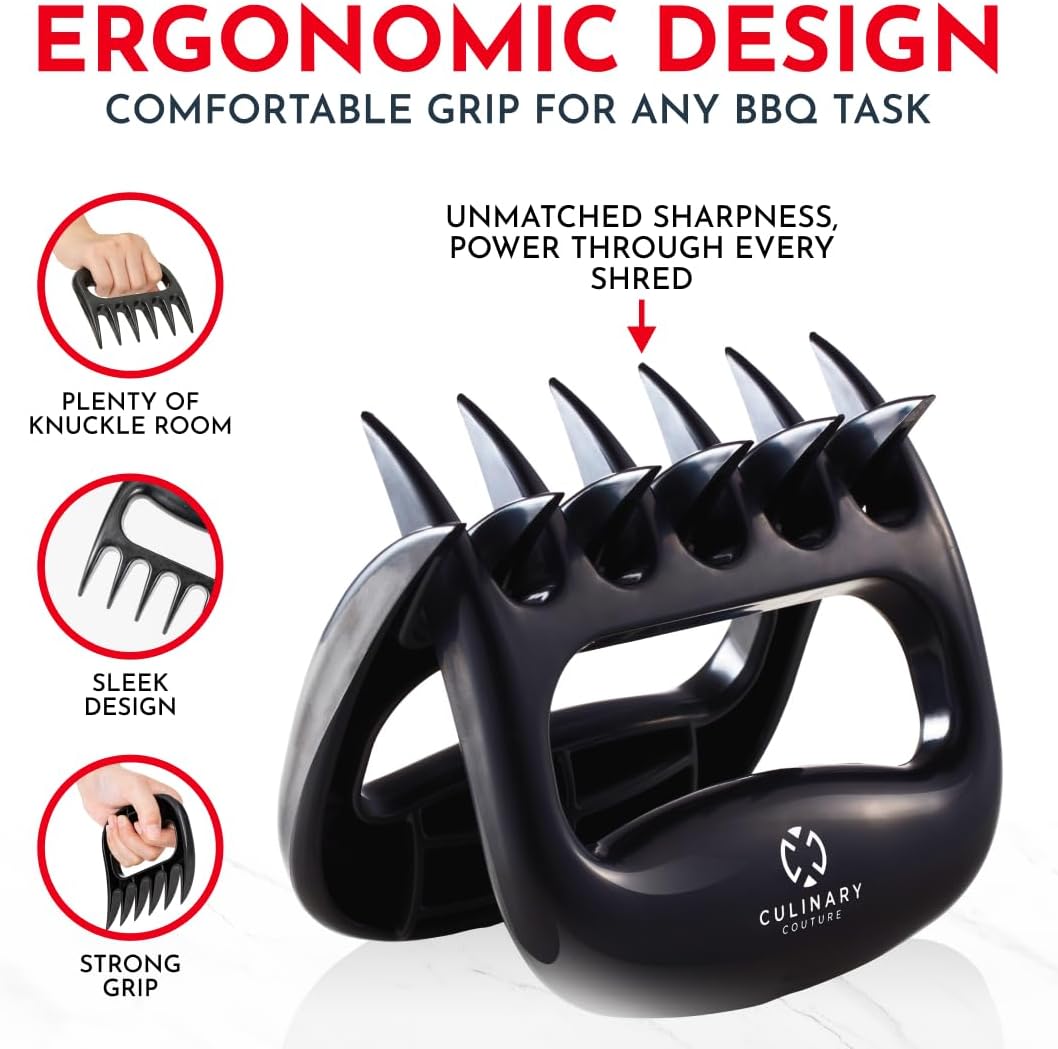 Premium Meat Shredder Claws - BBQ Accessories Gifts for Men Dad Birthday, Bear Claw for Shredding Meat - Claws for Pulled Pork, Chicken Shredder Tool - Perfect for BBQ Grilling Accessories - Lumora Garden