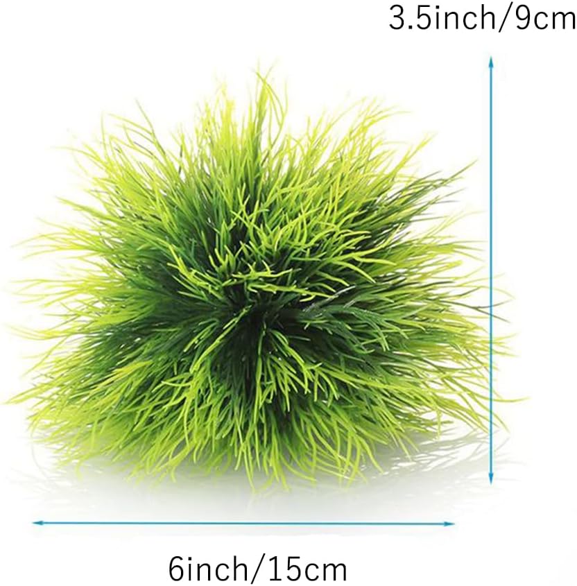 Smoothedo-Pets Aquarium Plants Fish Tank Decorations 2pcs Small Size/3.5inch Ornament Plastic Artificial Plant Goldfish Waterscape Fish Hides Mini Grass Set (2pcs/Green)