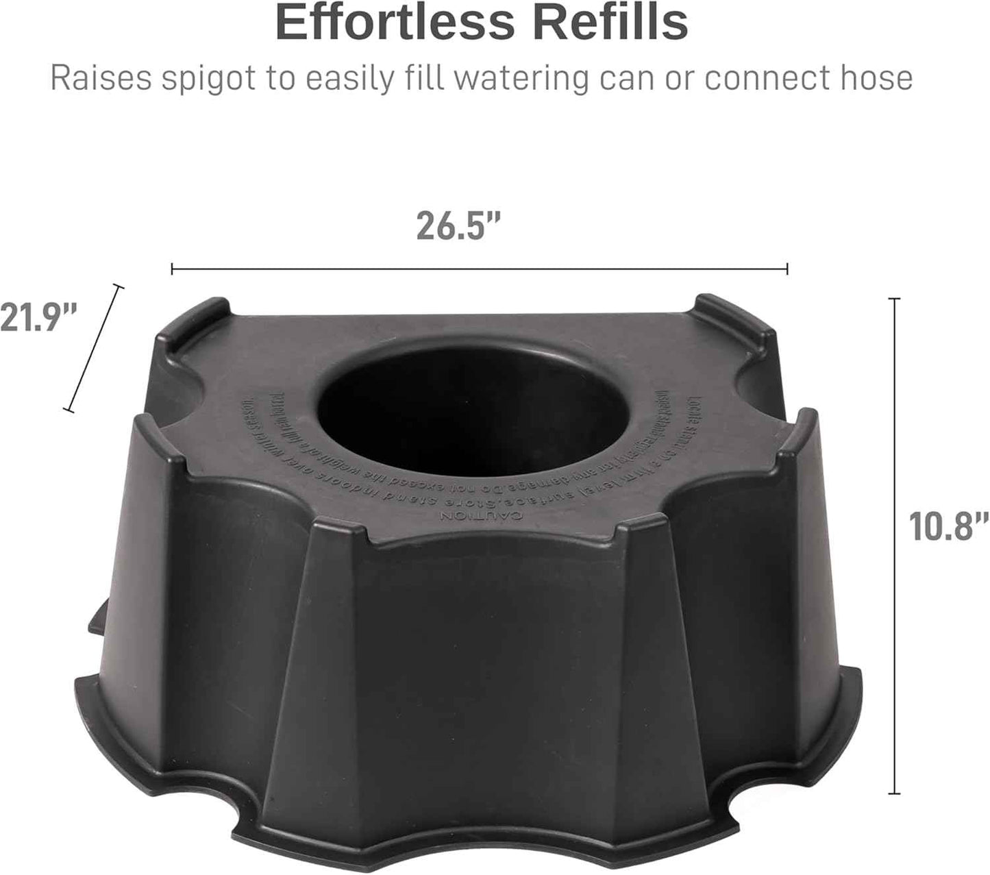 RTS Home Accents 55-Gallon Rain Barrel Stand, Made from 100% Recycled Material, Black