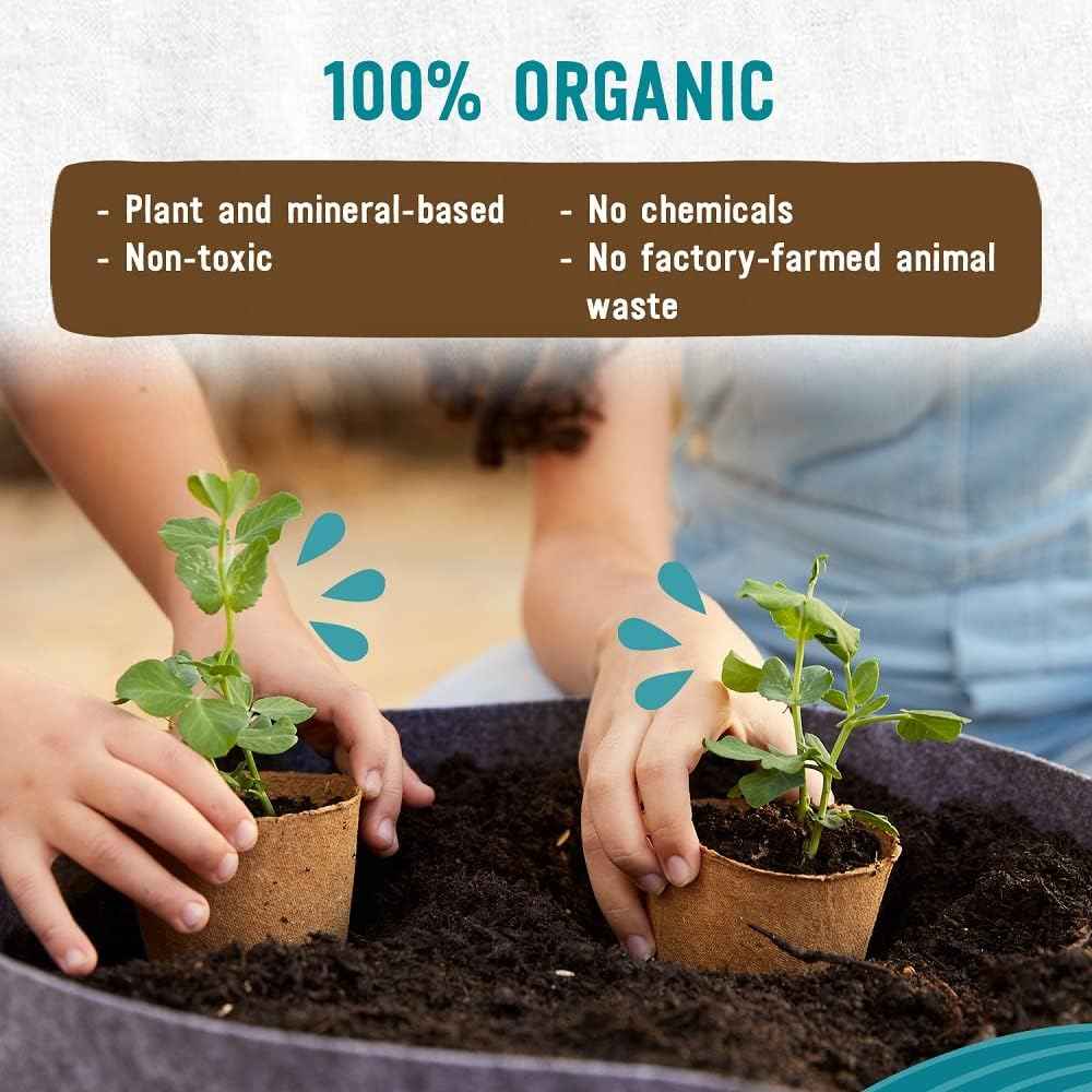 Back to the Roots Edibles Plant Food - Organic, Sustainably-Made Garden Made with Dolomitic Limestone, Mycorrhizae, and Kelp and Alfalfa Meal - 1.5 lb Premium Blend