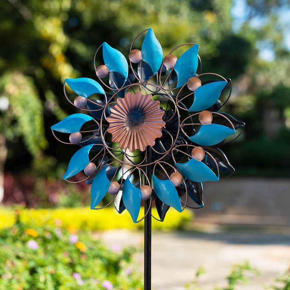 Stargarden Metal Wind Spinner, 13.7" Dia Outdoor Wind Spinners, Kinetic Garden Art & Outdoor Decoration for Yard