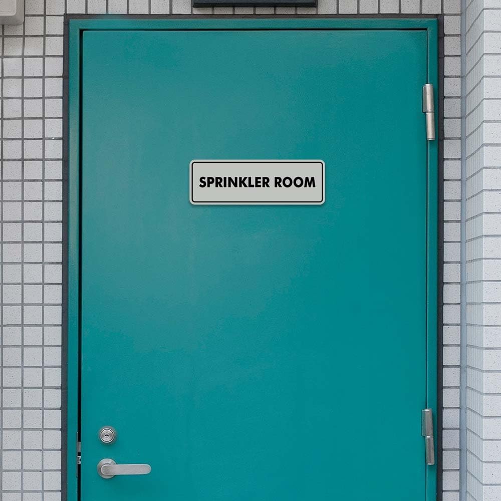 Signs ByLITA Standard Sprinkler Room Sign (Red/Yellow) - Large