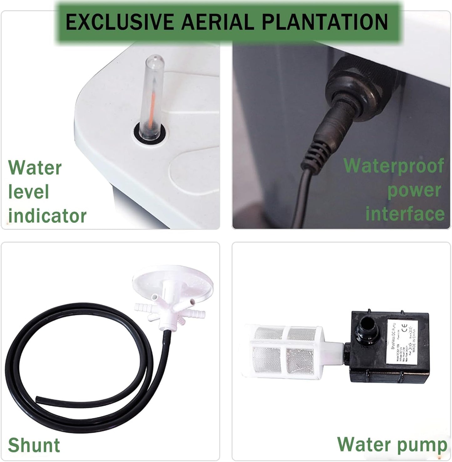 Hydroponics Tower Indoor Growing System Vertical Garden Planter Indoor Smart Garden Kit with Pump and Movable Water Tank Vegetable Plant Gift for Gardening Lover (35-Plants)
