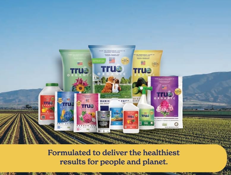 True Organic Tomato & Vegetable Food – Organic Fertilizer for Superior Harvests with 6% Calcium – 8lb Bag Covers 140 sq. ft.