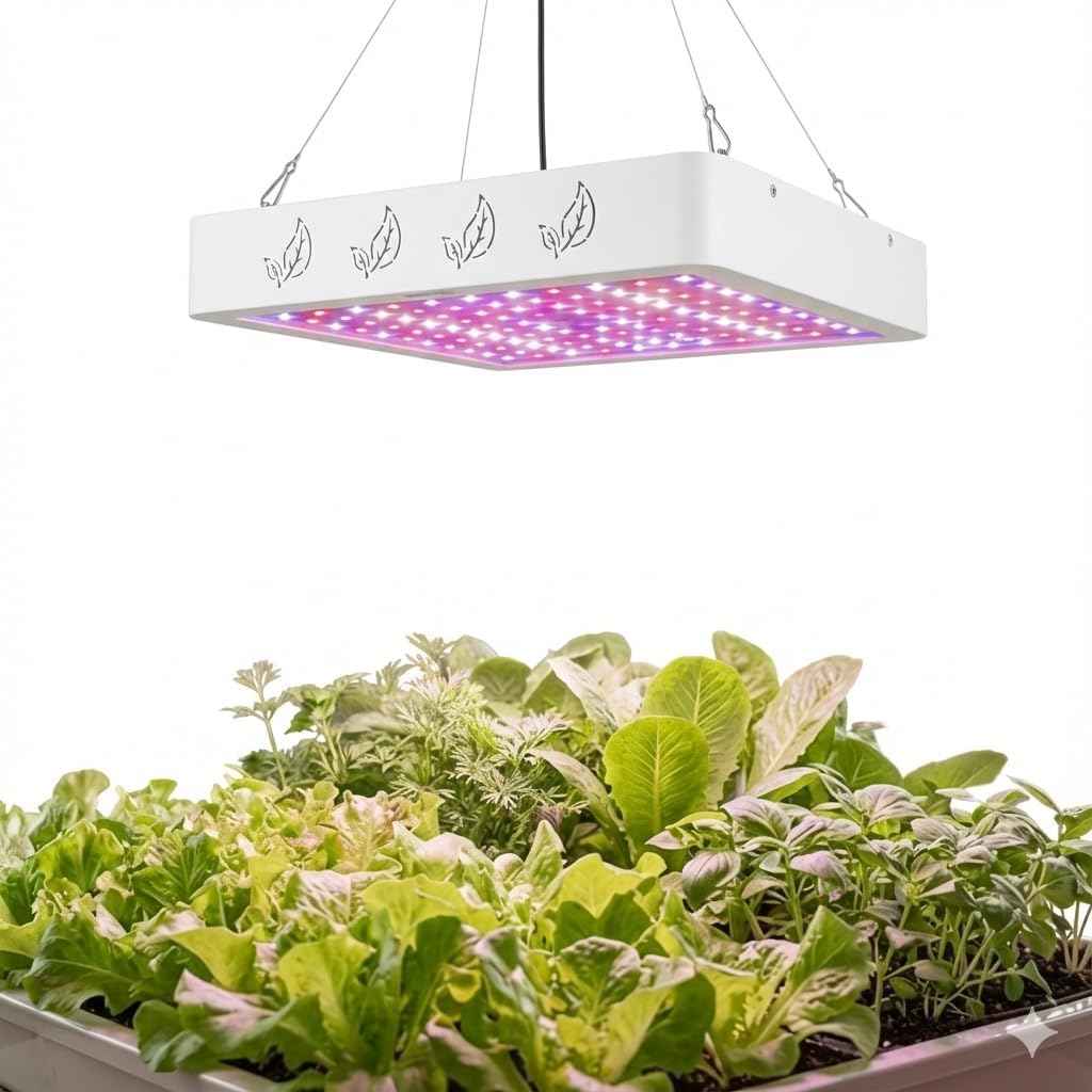 2026 Upgraded 1000W(HPS) Equivalent LED Grow Light, Full Spectrum for Indoor Seedling & Bloom, Dimmable Plant Light with Auto 24H Timer, High PPFD Energy Saving Solution.