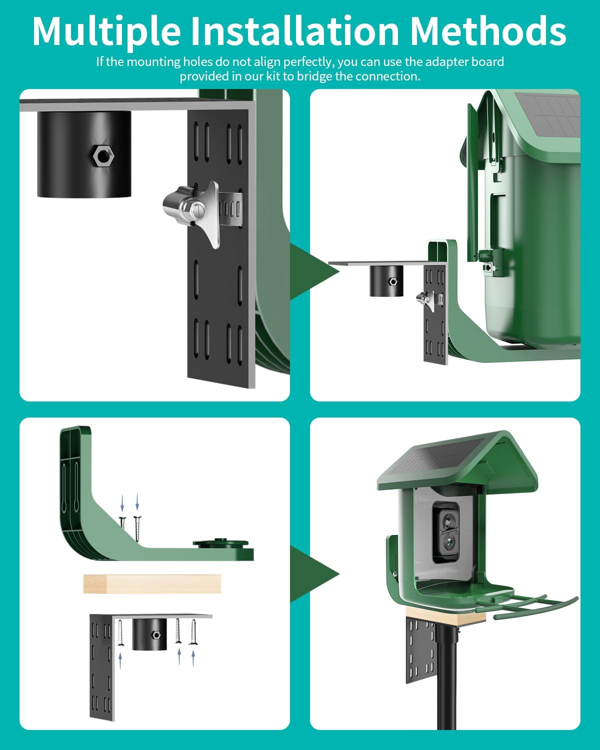 Bird Feeder Pole – 104 Inch Height Bird House Pole with 1-Inch Dia Heavy Duty for Birdfeeders, Feeding Stand with Mount Kit for Outdoor, Slip-Fit Connection