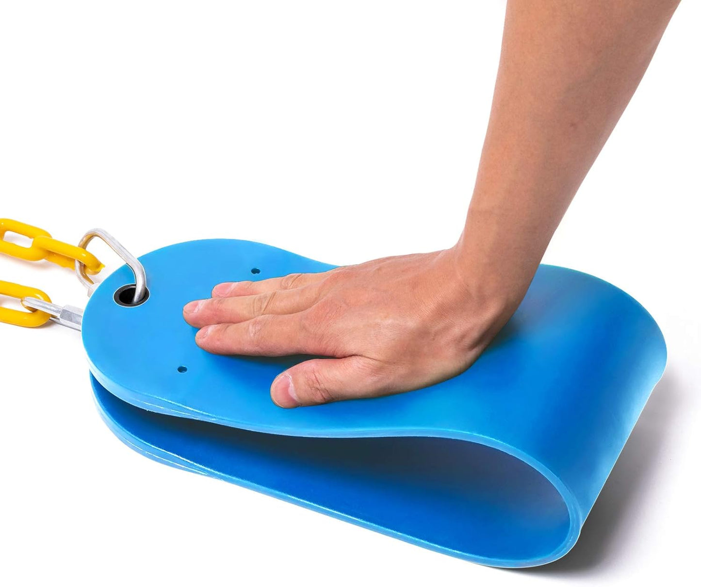 Sunnyglade 6 PCS Swings Seats Heavy Duty with 66" Chain, Playground Swing Set Accessories Replacement with Snap Hooks, Support 250lb (6, Blue)