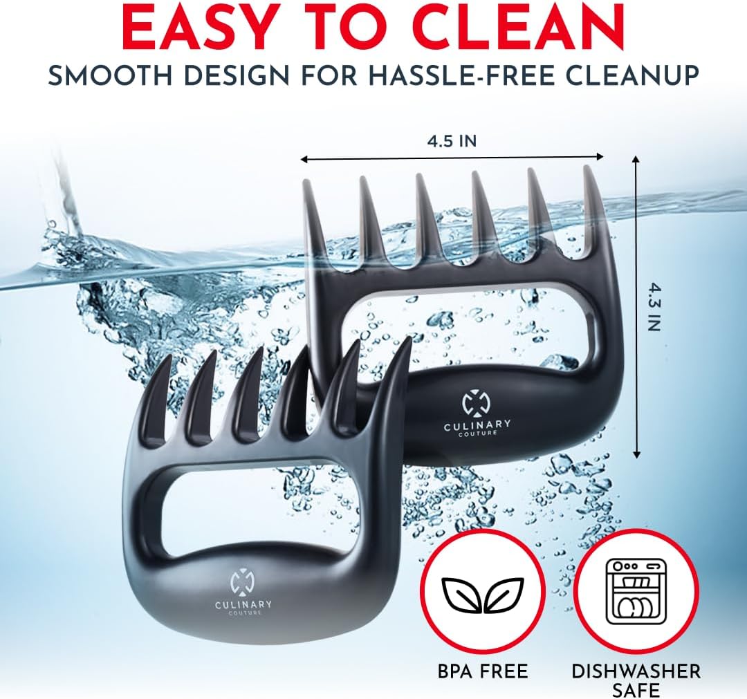 Premium Meat Shredder Claws - BBQ Accessories Gifts for Men Dad Birthday, Bear Claw for Shredding Meat - Claws for Pulled Pork, Chicken Shredder Tool - Perfect for BBQ Grilling Accessories - Lumora Garden