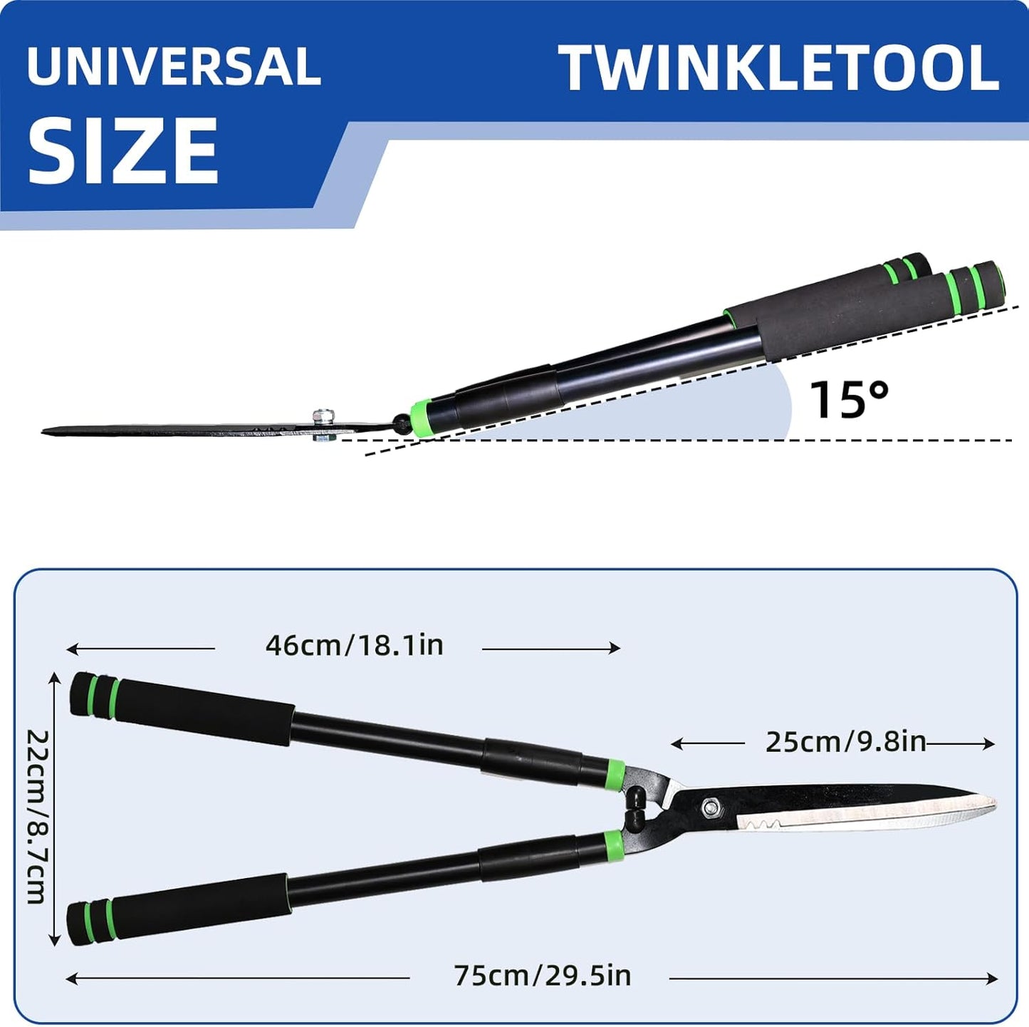 Hedge Shears Heavy Duty Hedge Clippers with Shock Absorbing Bumpers Ideal Hedge Clippers for Gardening Pruning Shaping Shrubs and Decorative Plants Garden Hedge Shears for Effortless Trimming