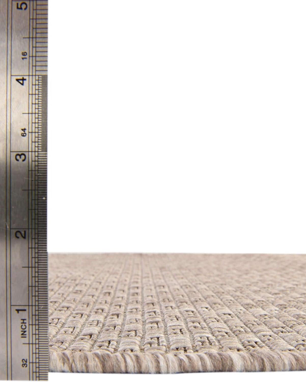 Unique Loom Collection Casual Transitional Solid Heathered Indoor/Outdoor Flatweave Area Rug (2' 7" x 4' 1" Hearth, Beige/Ivory)