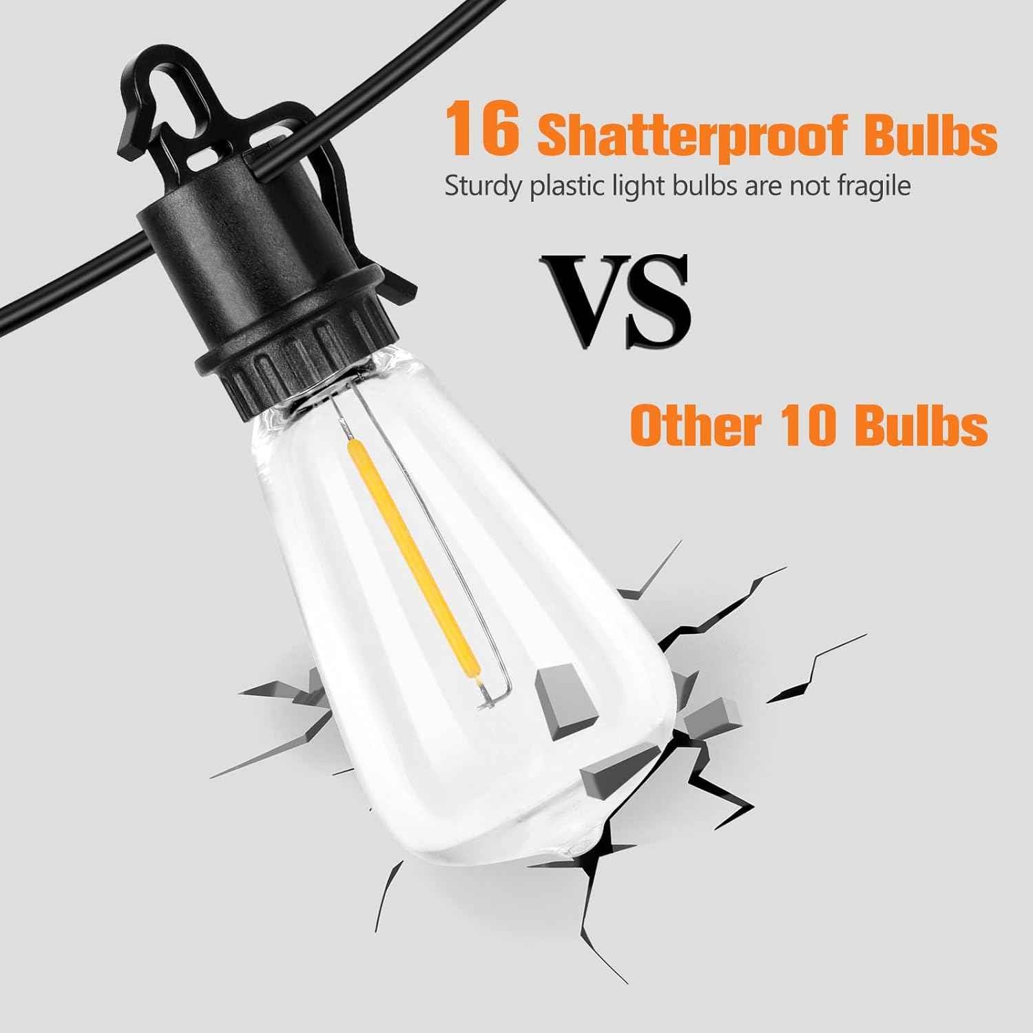 100FT Solar String Lights ourdoor Waterproof,Patio Lights Solar Powered with Remote,ST38 32 Vintage Edison Bulbs,Solar lights Outdoor Waterproof, Outside powered Hanging Lights for patio furniture set