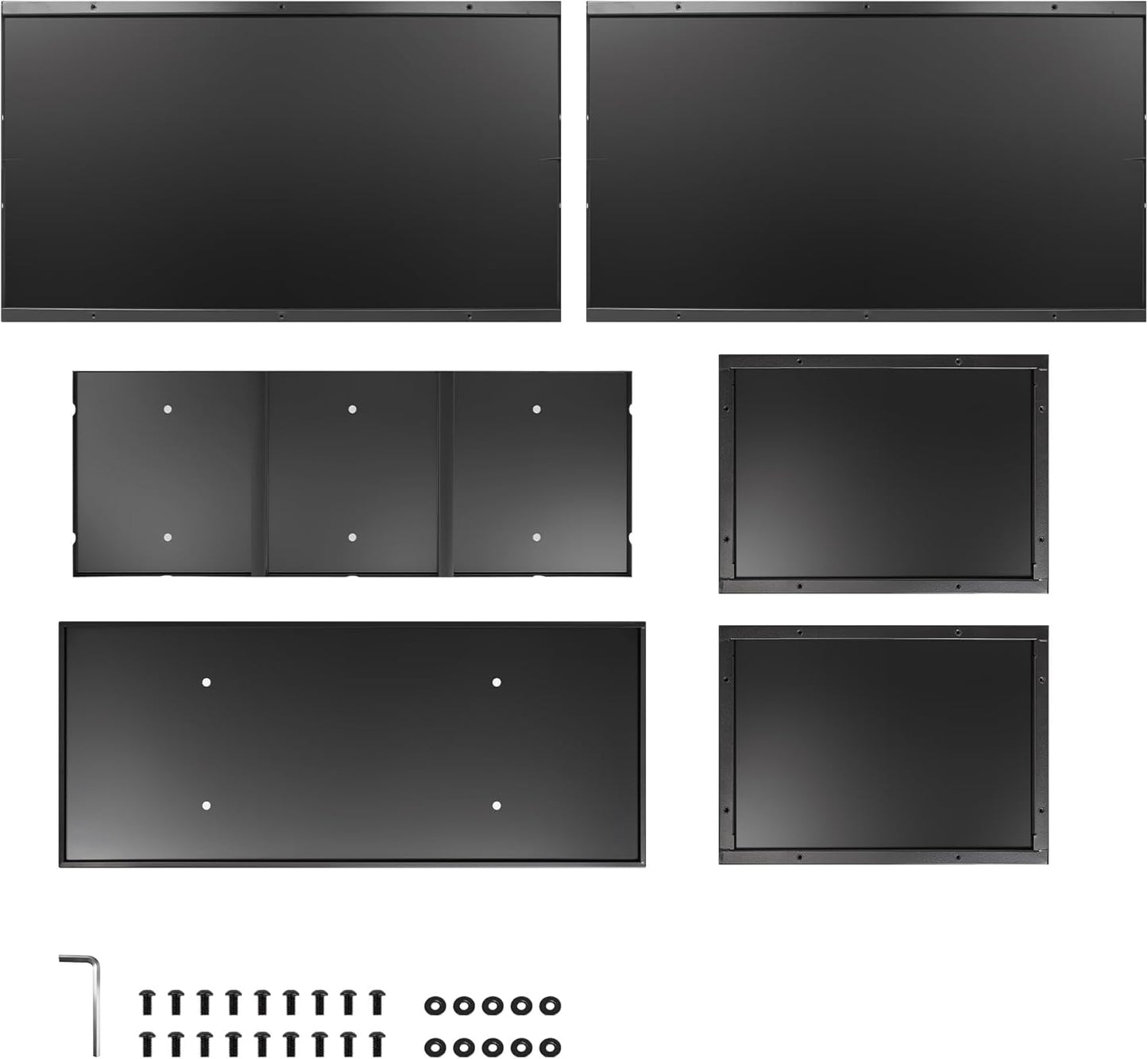 Metal Planter Box 30” x 12” x 16”, Heavy Duty Tall Rectangle Planter Box with with Drainage Holes & Rust-Proof Coating, Modern Outdoor/Indoor Black Planter Box for Porch, Garden, Patio, Yard