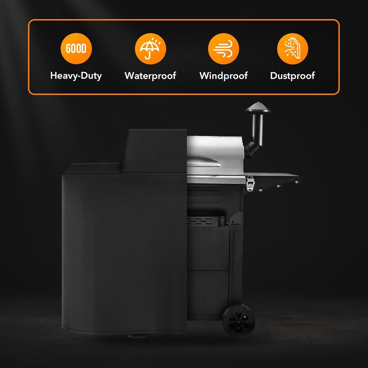 ZBXFCSH Heavy Duty Replacement Grill Cover Compatible with Z Grill 600 Series 600D 6002B L6002E 600D3E 6002B2 Pellet Grill and Smoker