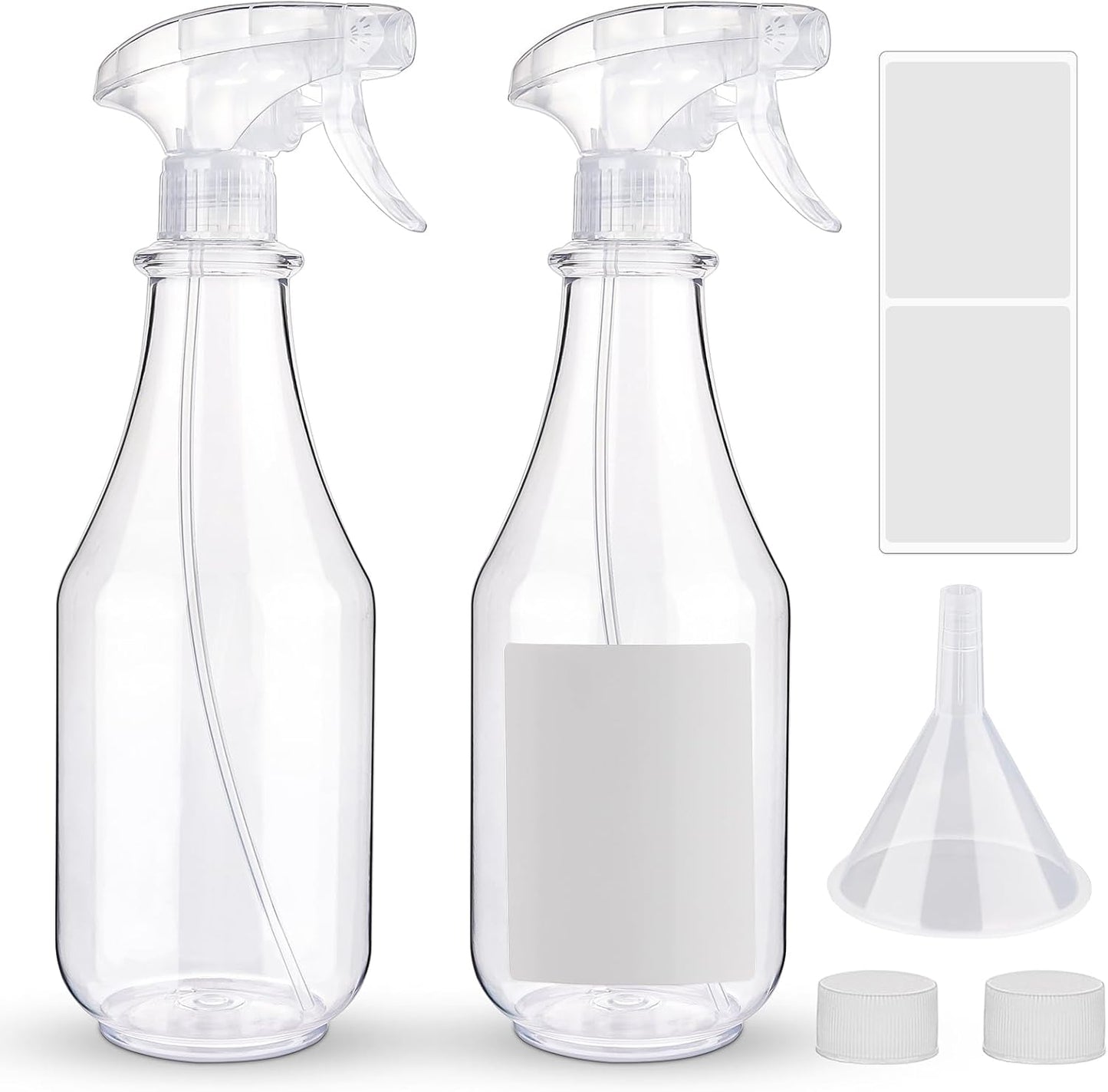 Plastic Spray Bottles Empty Spray Bottle 28.4oz Heavy Duty Spraying Bottles Mist/Stream Water Bottle for Cleaning Solutions, Plants, Pet, Essential Oils, Hair (Clear2)