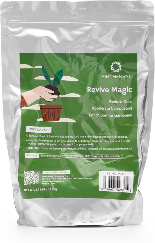 Airthereal Revive Magic Fertilizer Compost Starter, Easy Plant Care Compost Accelerator for Kitchen Composter - Compost Food Waste Quickly and Easily with Low Odor