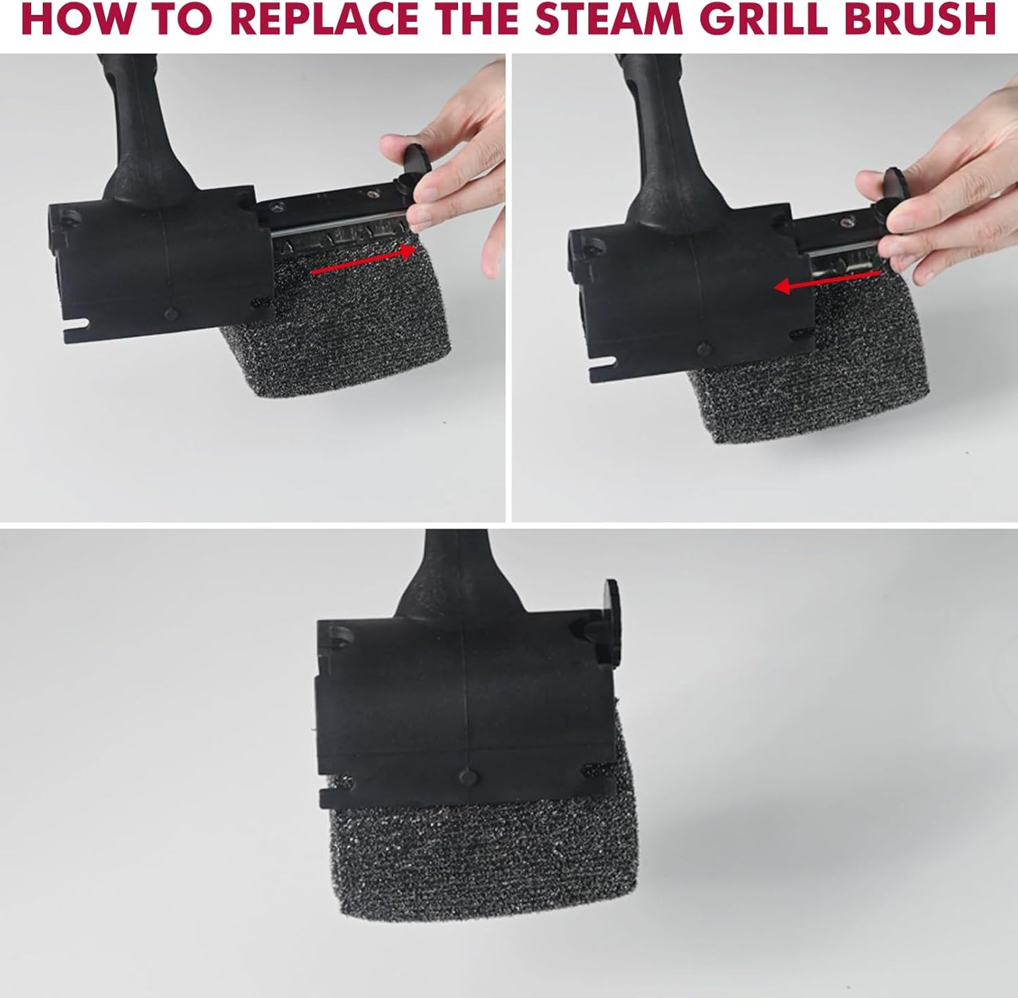 2 Pack Replaceable Cleaning Head, Grill Brush Bristle Free