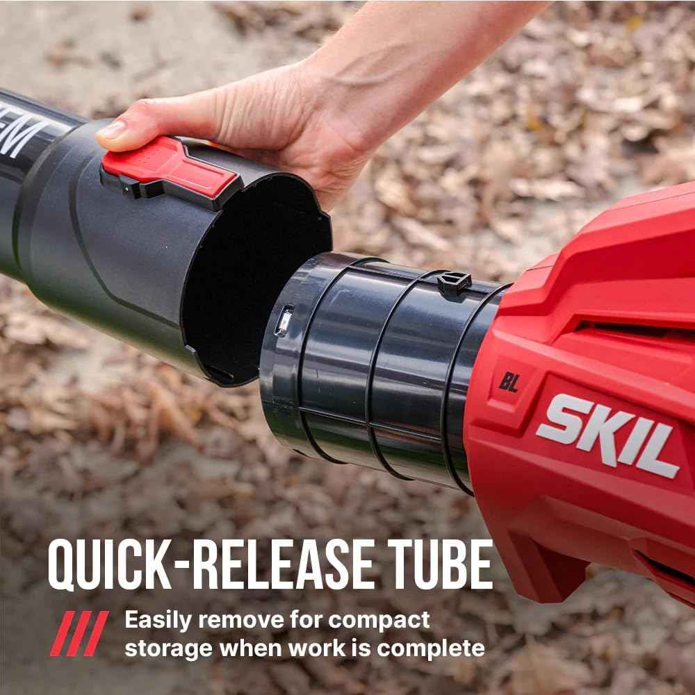 SKIL PWR CORE 40 Brushless 40V 530 CFM Cordless Leaf Blower Kit, Variable Speed with Power Boost, Includes 2.5Ah Battery and Auto PWR Jump Charger- BL4713C-11