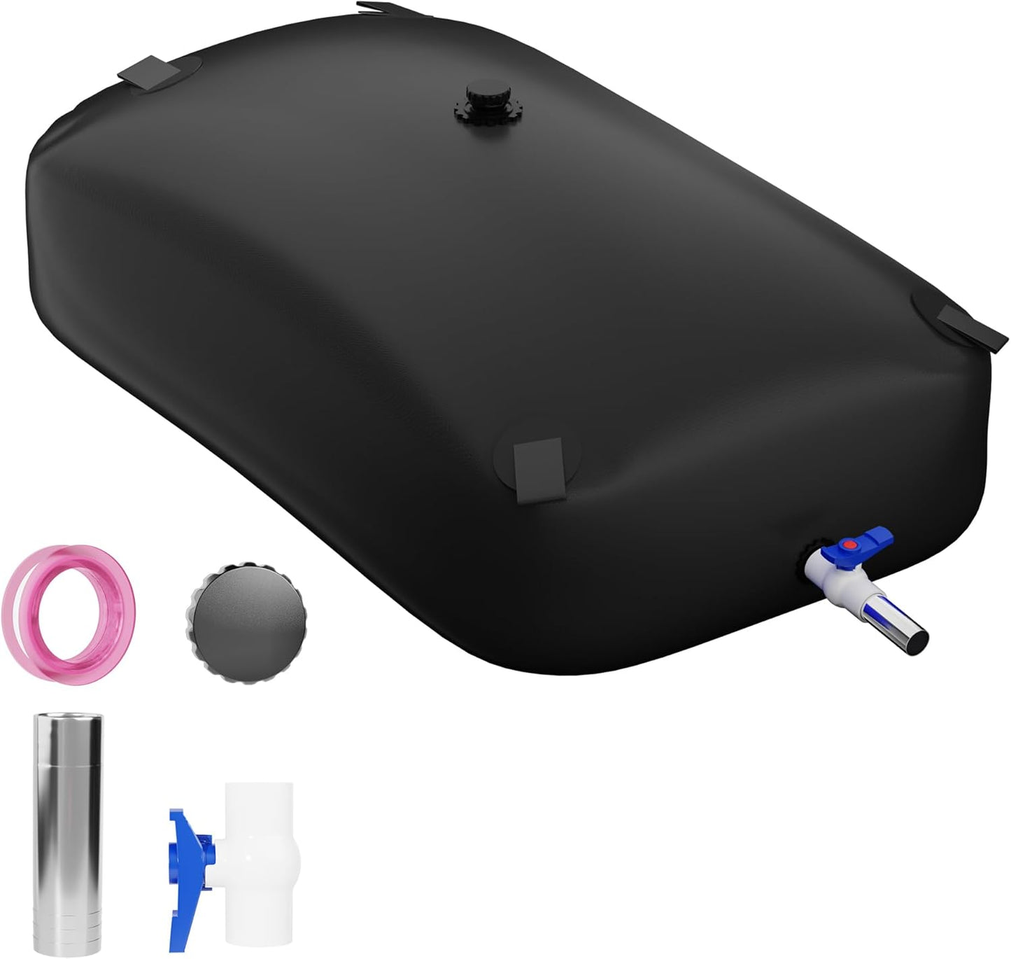 Large Capacity Water Storage Bladder, Portable Water Tank Containers, Bladder Tank for Drought Resistance, Fire Prevention, Emergency Water, Agricultural Irrigation Outdoor(330L/87Gal,Black)