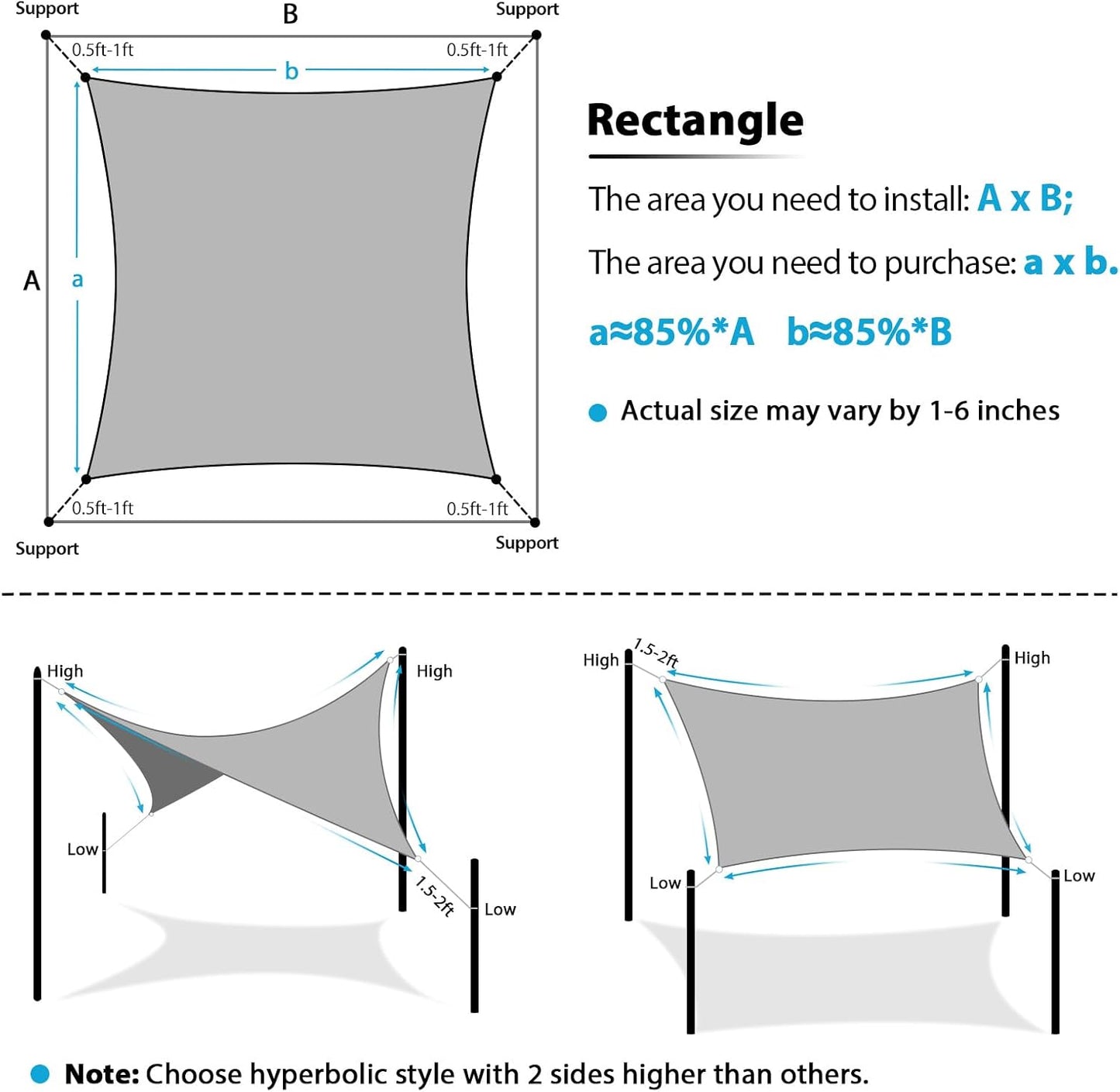 Amagenix Sun Shade Sail 12'X12' Curved Edge Outdoor Shade Canopy Rust Red Breathable 95% UV Block Shade Cloth for Patio Garden Backyard (We Make Custom Size)