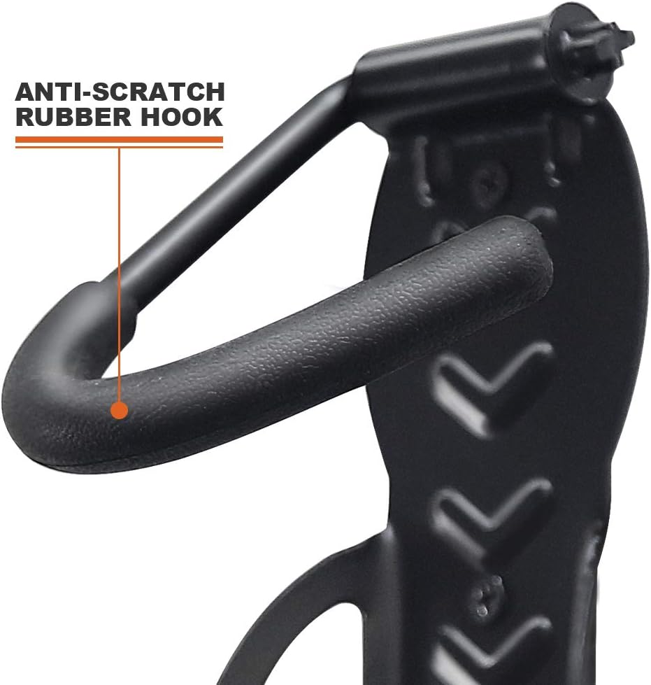 Wallmaster Bike Storage Rack for Garage, Wall Mount Bicycles Hanger, 4-Pack Bike Storage System Vertical Bike Hooks