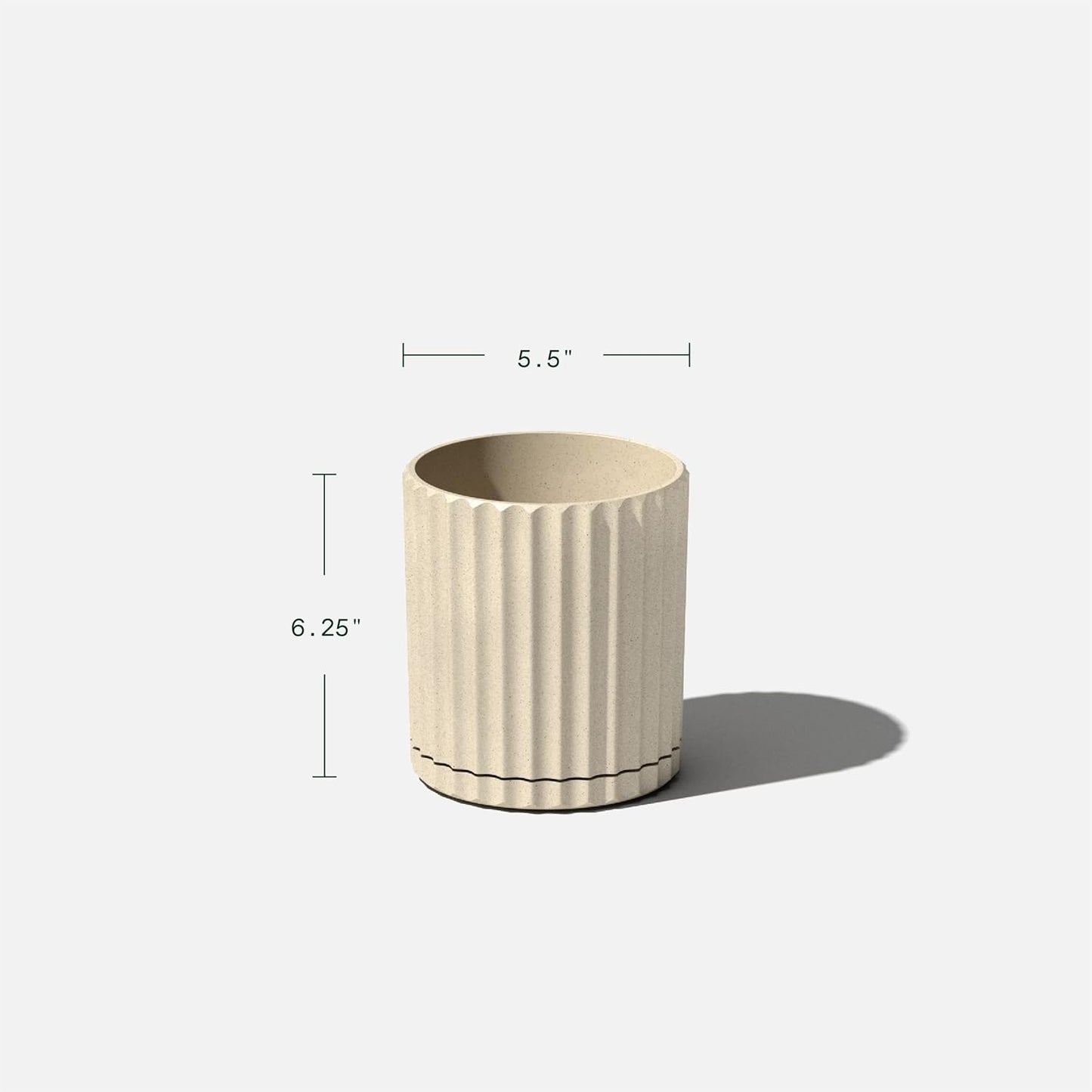 Veradek Demi Series Demi 6" Planter w/Tray, Sand