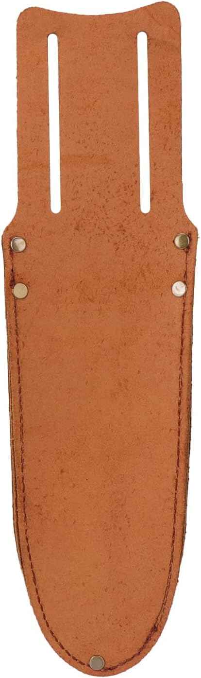 Tourbon Leather Garden Pruning Shears Folding Saw Double Holster Gardening Soil Knife Sheath Pouch Multipurpose Tool Holder for Belt, Brown