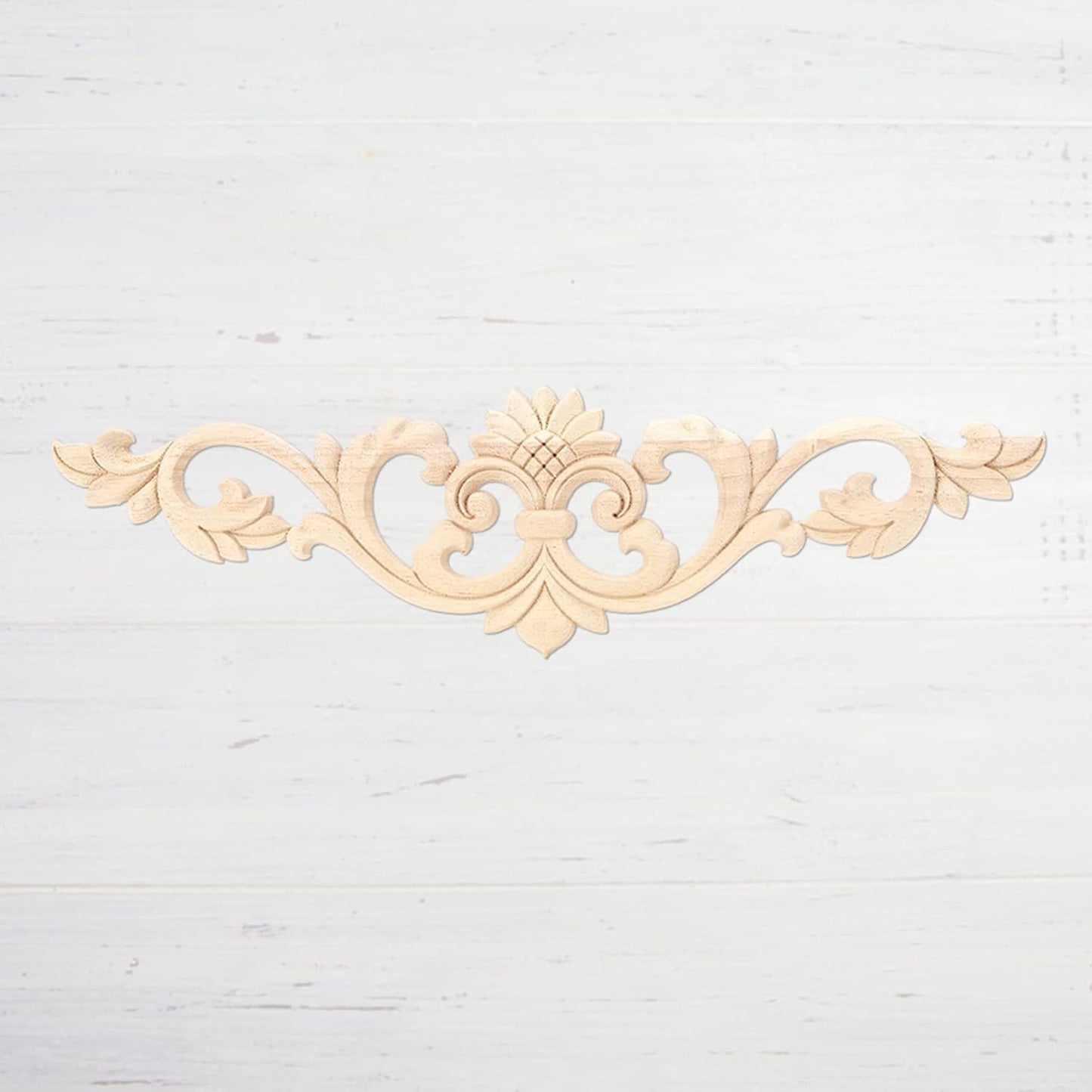 Wood Carved Applique Beautiful Decoration for Furniture Accessories Garden Fence Decor