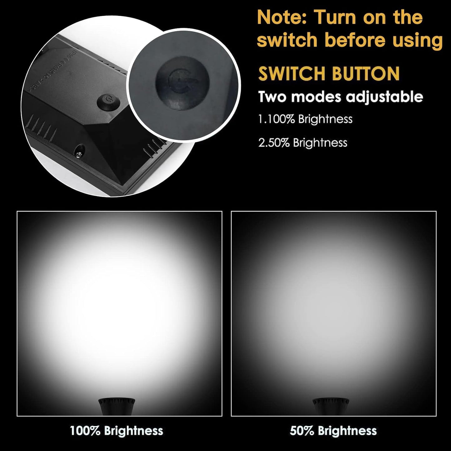 MEIHONG Solar Spot Light Outdoor, Waterproof Solar LED Landscape Lights Dusk to Dawn, 2-in-1 Solar Spotlight Solar Powered Accent Lights for Garden Porch Walkway Patio (1 Pack)
