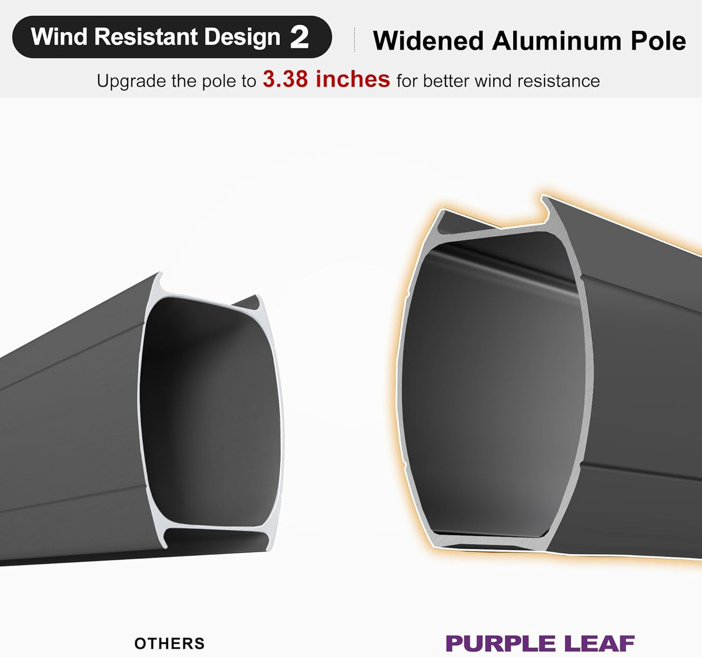 PURPLE LEAF 11ft Patio Umbrella with Base Included Large Offset Umbrella Hanging Double Top Square Cantilever Outdoor Umbrella for Garden Deck Backyard Pool Taupe