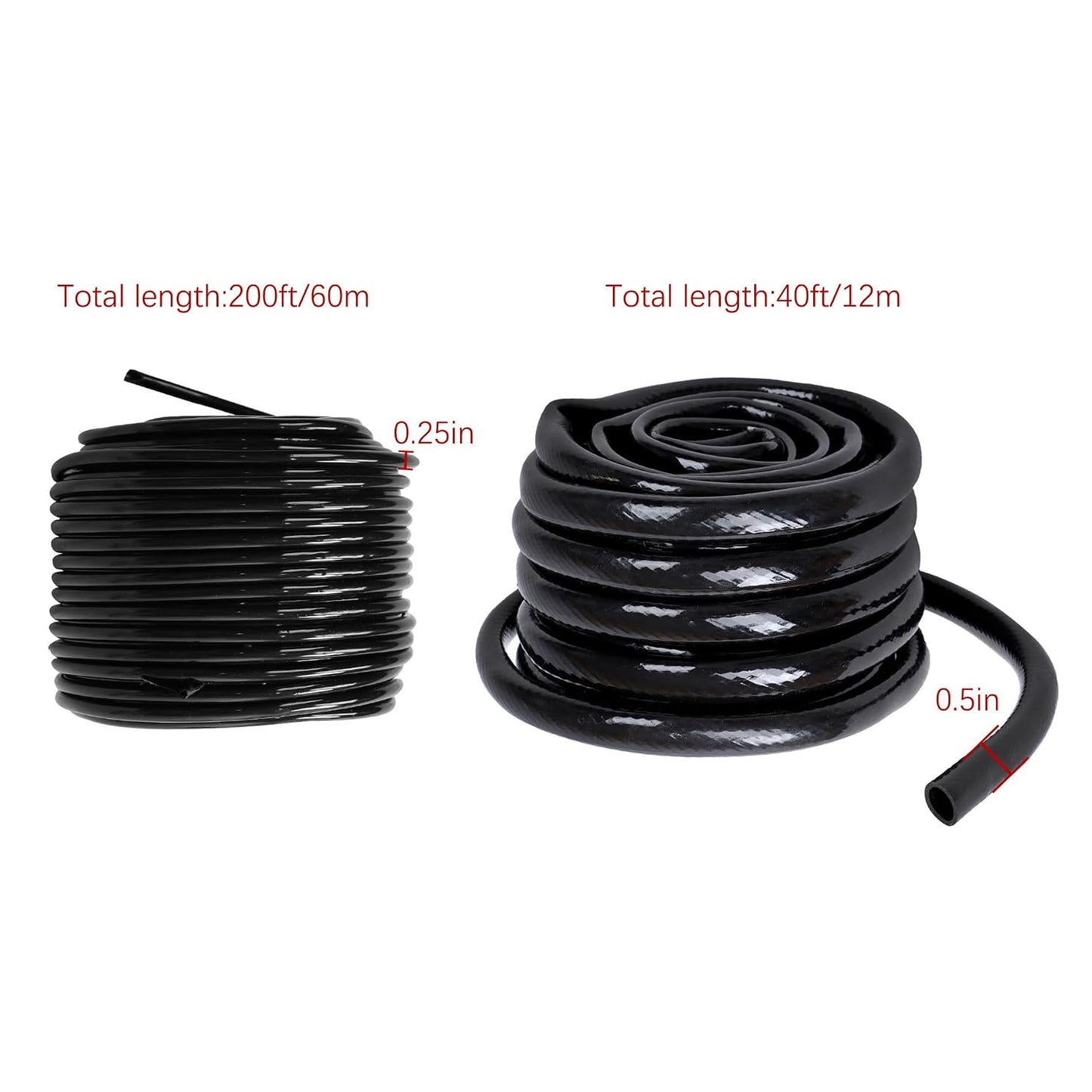 240FT Drip Irrigation System Kit for Plant Greenhouse Yard Lawn