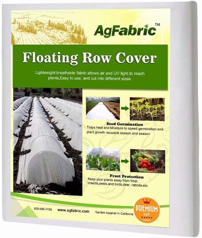Agfabric Plant Covers Freeze Protection 7'x25' 0.9oz Floating Row Cover Garden Plant Cover Freeze Cloths for Plants Winter Frost Season Extension,White