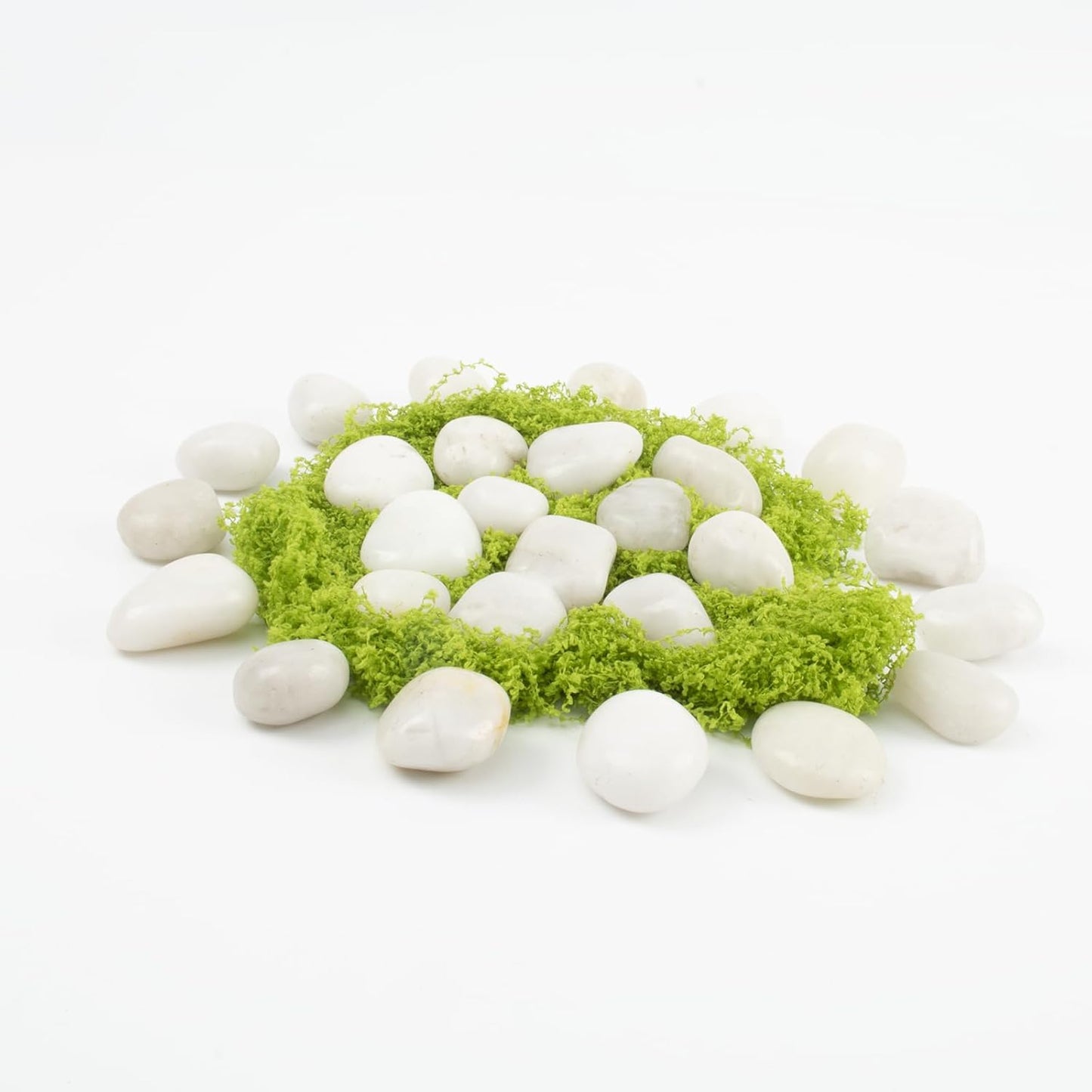 River Rocks - Natural Polished White Pebbles, 0.5-1 inch, 40 lbs - Perfect for Indoor Planting, Vase Filling, Aquarium Decoration, and Garden Landscaping (White, Weight: 40 LB)