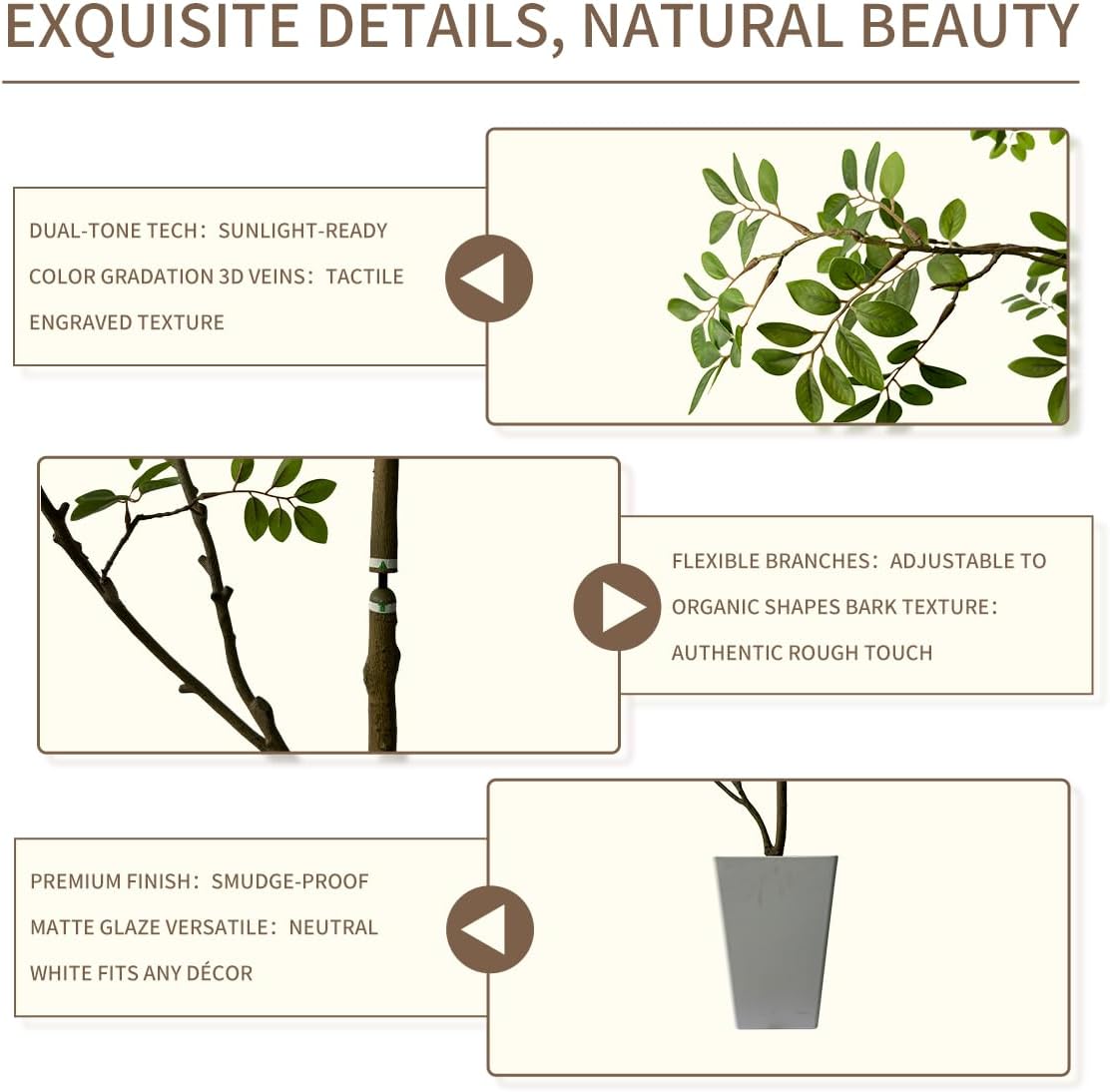 Artificial Elm Tree Faux Elm Tree 7ft Tall Fake Plant in Pot Fake Silk Tree Faux Plants Indoor