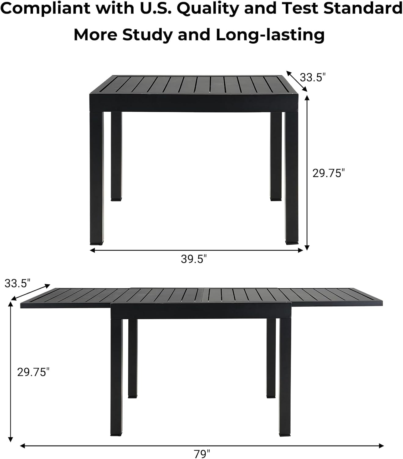Grand patio 5-Piece Outdoor Dining Set for 4, Patio Dining Furniture Set for 4 Swivel Rope Wicker Chairs & 1 Expandable Rectangular Dining Table, Dark Gray