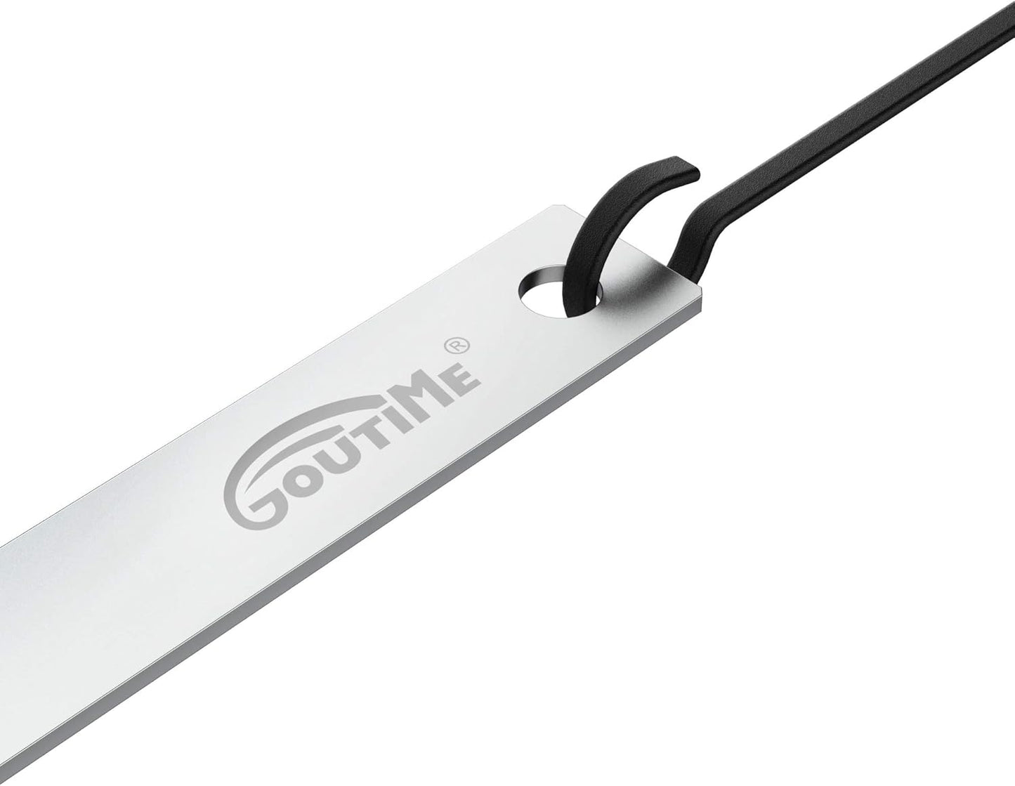 Goutime Kabob Skewers, 27 Inch,1 Inch Wide Stainless Steel Flat BBQ Barbecue Kebab Skewers,No-Wood Handle,for Persian,Brazilian,Koobideh Grilling,Set of 7 with Storage Bag