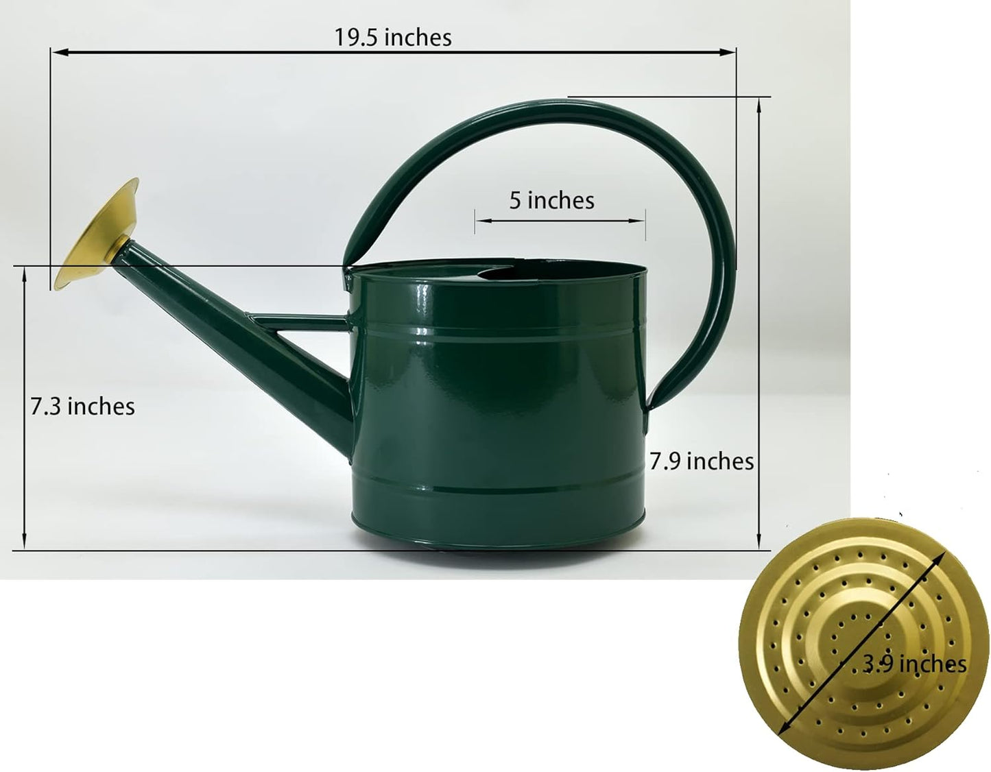 1.3 Gal Watering Can, Metal Watering Can with Removable Spout, Galvanized Water Can, Nice Plant Water Can for Indoor and Outdoor Use
