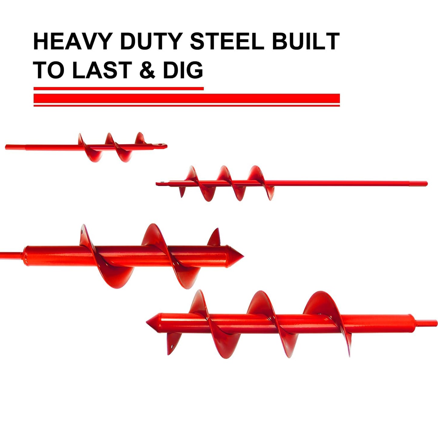 Garden Auger Drill Bit for Planting-1.6x16'' & 3.54x15.7,Ground Earth Spiral Drill Bit for 3/8" Hex Drive Drill, Yard Auger Drill for Bulbs Planting, Hole Digger Flowers,Umbrella Holes,Bedding Digging