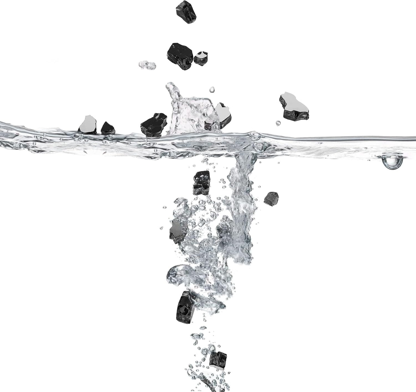 Mr. Fireglass 10 Pounds Fire Glass - 1/4 Inch High Luster Reflective Tempered Glass Rocks for Fireplace Fire Pit Table and Landscaping, Onyx Black