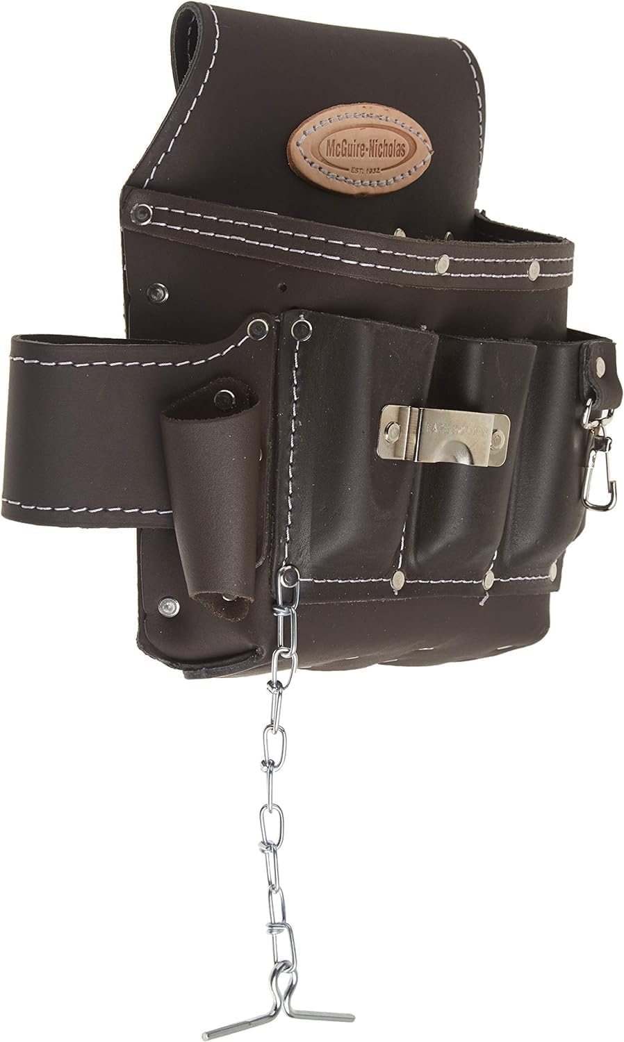McGuire-Nicholas 526-CC Brown Professional Electrician'S Pouch, oil tanned leather