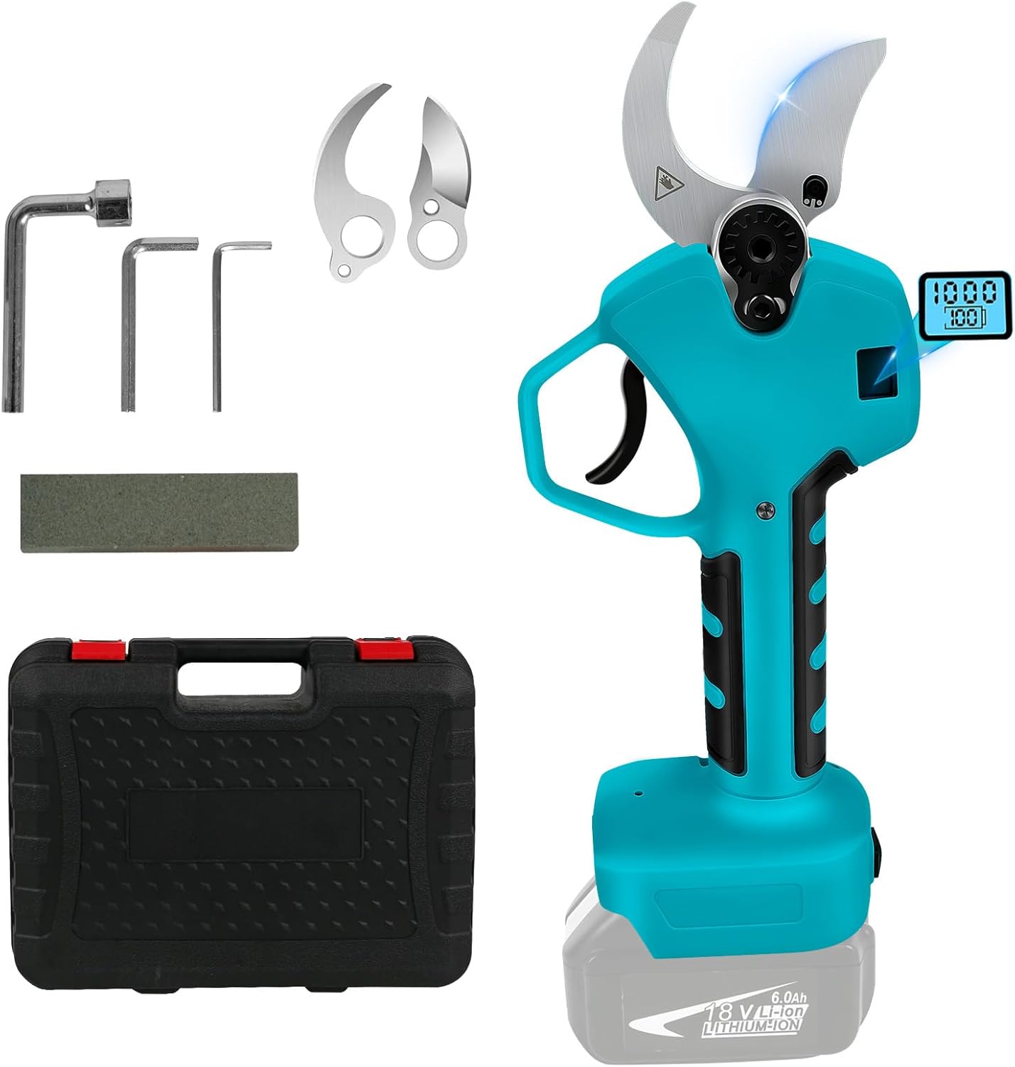 Electric Pruning Shears Compatible with Makita 18V Battery, 2.55“ (65mm) Cutting Diameter, Brushless Pruner Cutter with LED Display & SK5 Blades for Gardening Tree Pruning (Battery NOT included)