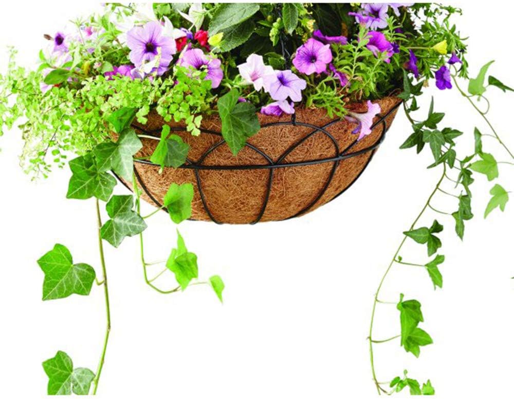Coco Liners for Planters 12 Inch 4PCS Pre-Formed Round Coco Fiber Replacement Liner for Hanging Basket
