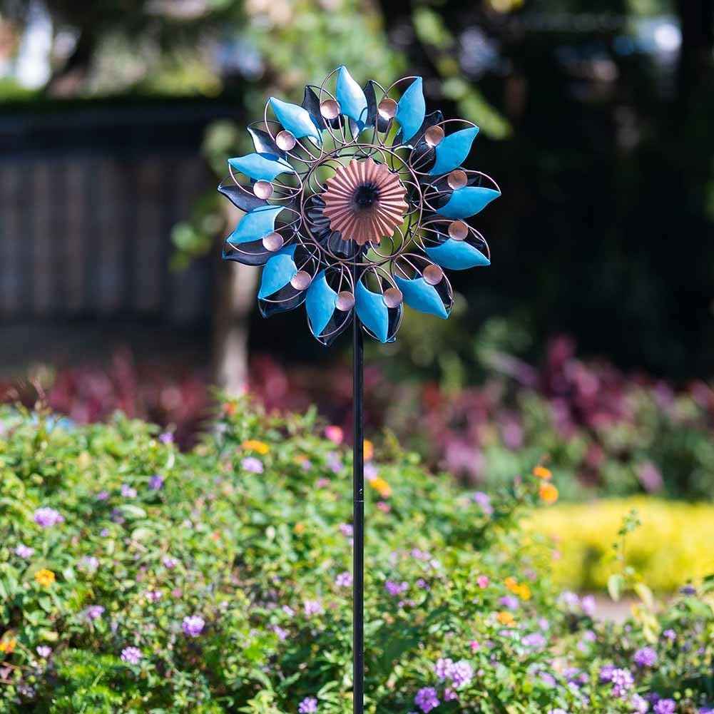Stargarden Metal Wind Spinner, 13.7" Dia Outdoor Wind Spinners, Kinetic Garden Art & Outdoor Decoration for Yard
