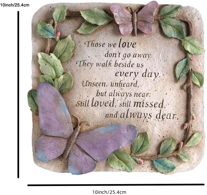 Garden Memorial Stone, Those We Love Don't Go Away Remembrance Gift, Stepping Stone Outdoor, Decor for Garden, Homes and Lawn