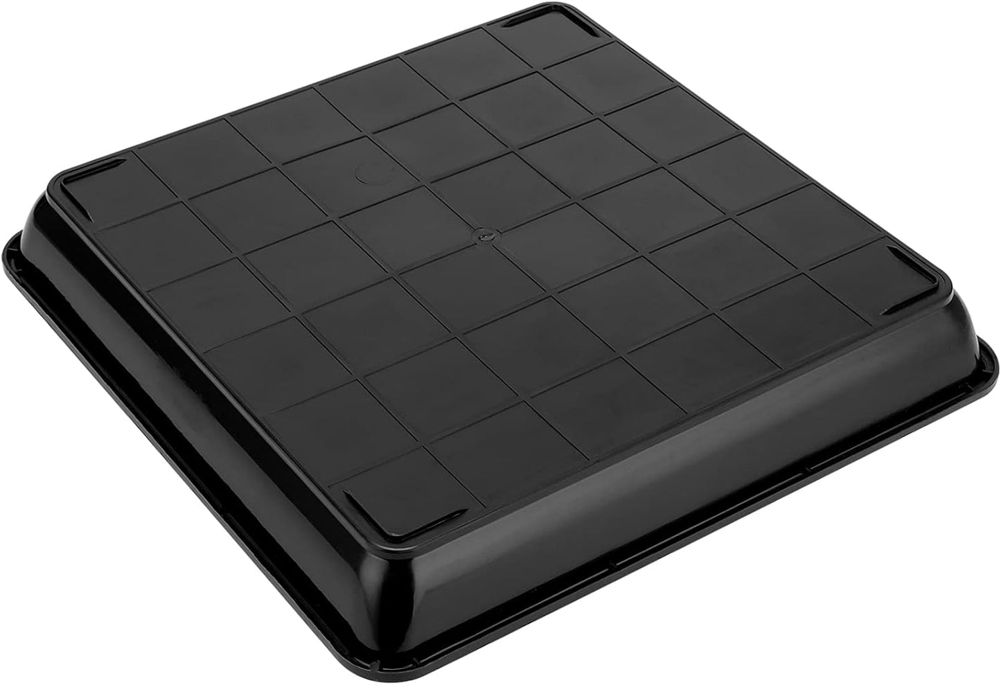 JOIKIT 10 PCS 10 x 10 Inch Square Plant Saucer, Plastic Plant Saucer Drip Tray, Square Flower Pot Tray for Indoors and Outdoor Plant Pots, 1.38 Inch Deep, Black