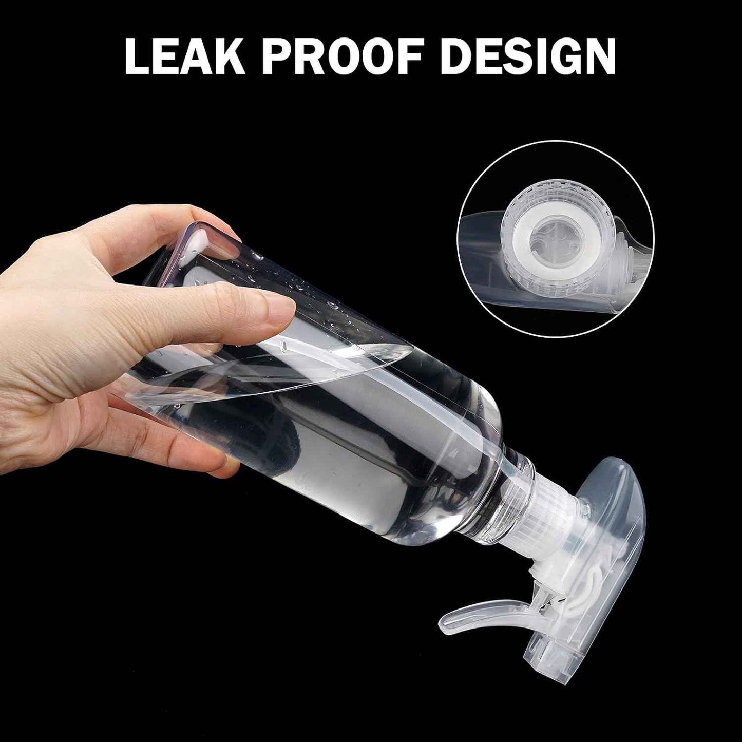 3 Pack Plastic Spray Bottles Empty Spray Bottle 10oz/300ml Heavy Duty Spraying Bottles Mist/Stream Water Bottle for Cleaning Solutions, Essential Oils, Hair (clear)