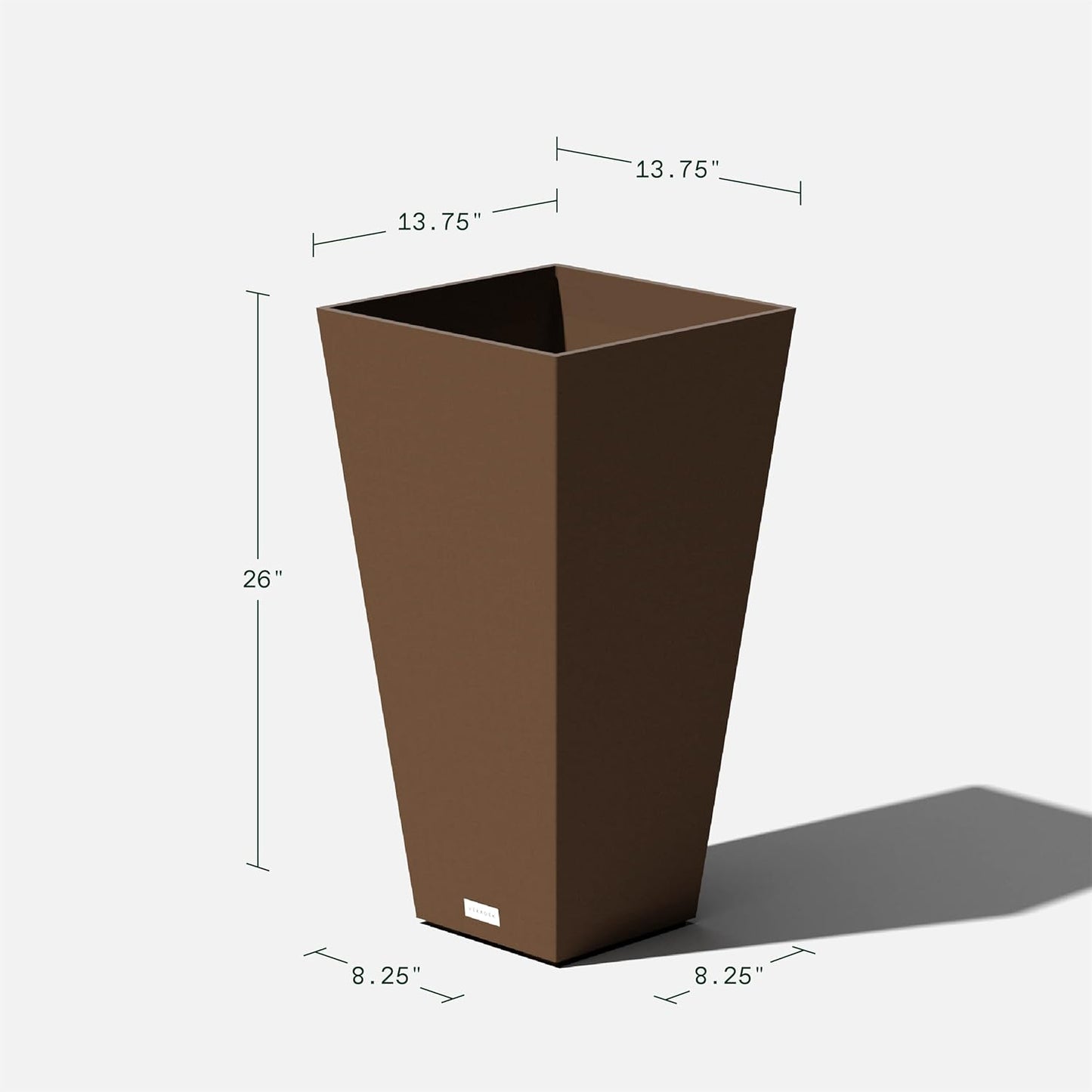 Veradek V-Resin Indoor/Outdoor Taper Planter (26 inch, Espresso)