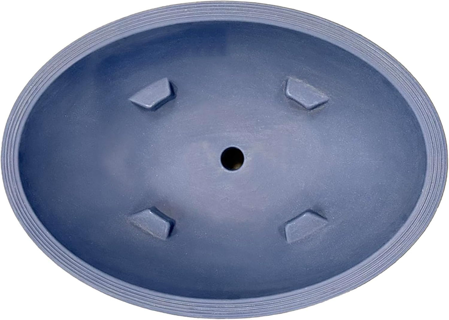 Crescent Garden Delano Oval Planter Bowl, Succulent Garden, Unique Indoor/Outdoor Double-Walled Plant Bowl with Plug- Oval Shape - 24" L x 17" W x 8" H (Midnight Blue)