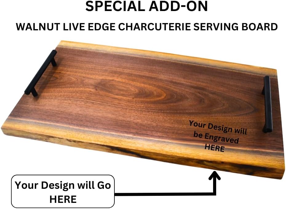 Personalized Walnut Live Edge Wood Sign Display Gift - Rustic Engraved Family Last Name Wedding Anniversary Housewarming Welcome Cabin House Door Awards Events Christmas Birthday (CUSTOMIZE YOUR OWN)